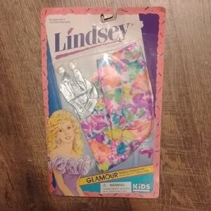 Kids' Multicolor Tie-Dye Dress with Silver Top - Glamour Outfit